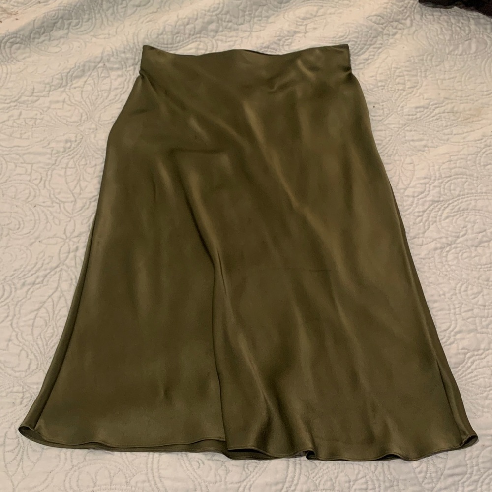 Quince Washable Silk Midi Skirt